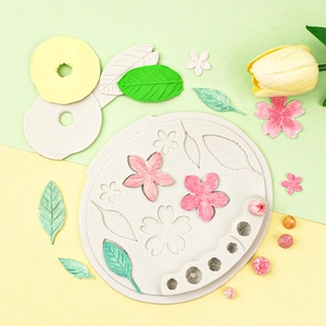3D Flower Petal Leaf Silicone Mold For Fondant Chocolate Cake Decorating Handcrafted DIY Clay Baking Tool