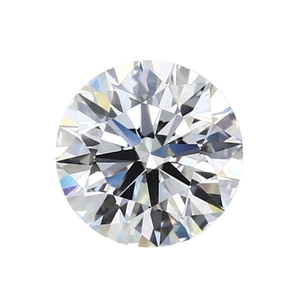 Moissanite ronde de couleur D avec facettes cœur et flèche et coupe brillante