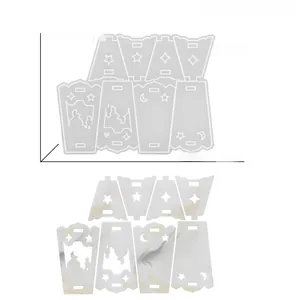 Vue détaillée du moule en silicone pour bougeoir style Moyen-Orient avec lune et étoiles