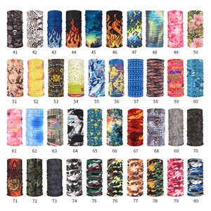 Detailed catalog of outdoor seamless bandanas featuring multi-pattern designs and numbered styles