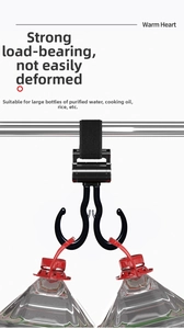 Universal heavy duty double hook for electric bikes with strong load capacity and Velcro