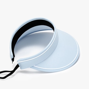 Visière de soleil bleu clair pour femme avec large bord et protection anti-UV