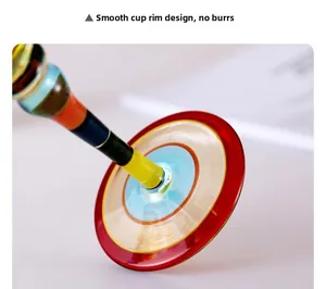 Detail of the smooth rim on a hand-painted Margaret crystal glass cocktail cup