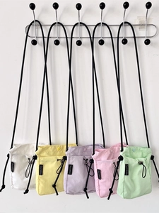 Mini Borsa A Tracolla Poliestere Coulisse Leggera Borsa Spalla Custodia Telefono Casual Stile Giapponese Coreano Donne