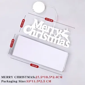 Luce a ventosa a LED Merry Christmas con albero e cervo per decoro natalizio