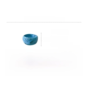 Detailed size specifications for blue marble pattern acrylic wide cuff bracelet
