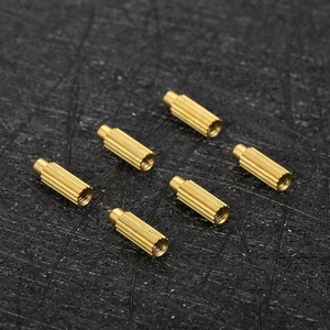 Brass Knurled Cylindrical Spacer Beads Internal Thread Metal Pillar For DIY Jewelry Making Crafts