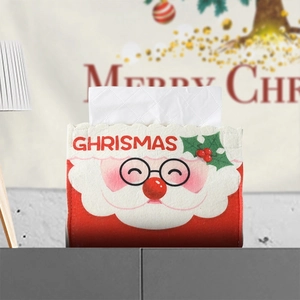 Christmas Santa Claus red felt tissue box cover for festive holiday table decoration