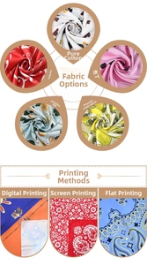 Detail showing various fabric materials and printing techniques for paisley headbands