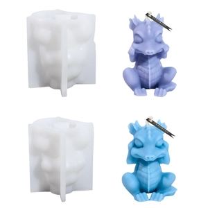 Molde de silicona de dragón para velas aromáticas y adornos de yeso hechos a mano