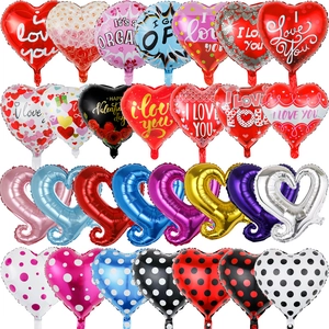 Heart Shaped Foil Balloons Romantic Valentine Day Wedding Anniversary Party Decoration Aluminum Film Printed