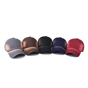 Vintage washed baseball caps in five assorted colors featuring a worn-in distressed look