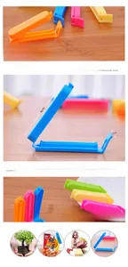 7cm colorful plastic food sealing clips for moisture-proof fresh storage in five bright colors