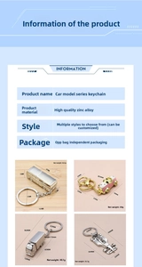 Detailed view of heavy-duty zinc alloy F1 race car and bus model keychains on display
