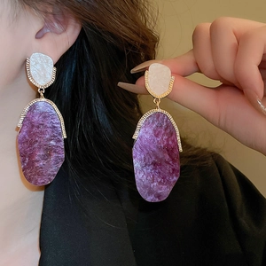 Acrylic Petal Tassel Stud Earrings With 925 Sterling Silver Earring Post Handmade Floral Geometric Earrings For Women Jewelry