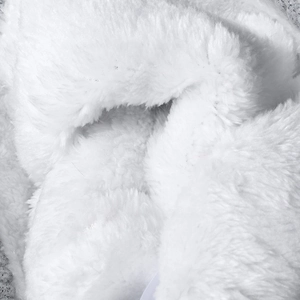 Men's winter knit beanie with thick white faux fur lining for thermal warmth