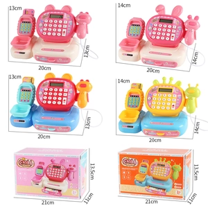 Detailed size specifications of toy cash registers in rabbit and deer designs