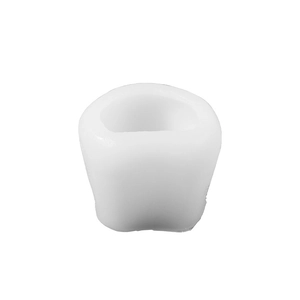Minimalist white silicone marmot candle mold for DIY plaster creative ornaments