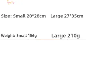Size chart for checkered laptop sleeve showing dimensions and weight for small and large sizes