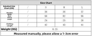 Detailed size guide table for mesh knit top showing measurements in centimeters for S M L