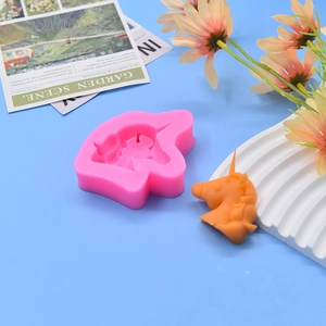 Unicorn shaped silicone mold for chocolate fondant candle and aromatherapy cake decoration