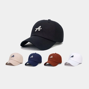 Cotton Baseball Cap Letter A Embroidery Adjustable Sun Protection Outdoor Sports Hat For Men Women Casual