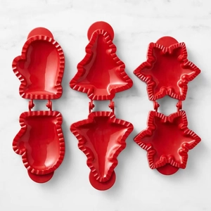 3D Christmas tree snowflake and glove cookie mold set for DIY holiday baking