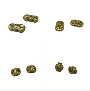 Detailed set of antique bronze spacers with traditional patterns for DIY jewelry making