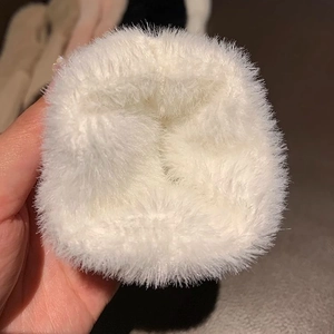 Doublure en polaire blanche douce pour mitaines d'hiver tricotées et chaudes