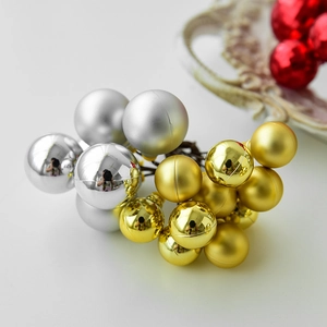 Red gold and silver Christmas ornament balls with matte and shiny finishes for holiday decor