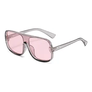 Oversized Sunglasses Integrated Lens PC Frame UV400 Protection Fashion Pilot Style Trendy Outdoor Streetwear Unisex