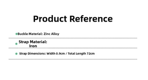 Detailed size specifications for elastic gold leaf waist belt 0.9cm width and 72cm length