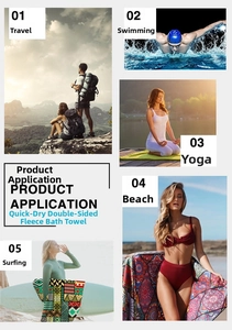 Quick-dry microfiber beach towel with mandala patterns for travel, yoga, and swimming