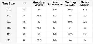 Detailed size chart for women's ruffle sleeve blouse showing US sizes 12 to 22