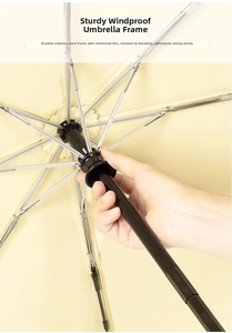 Macro detail of the sturdy windproof stainless steel frame of the cream yellow umbrella