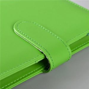 Green Macaron A5 A6 A7 PU leather binder notebook with vintage strap buckle closure