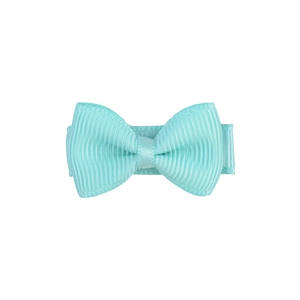 Cute light blue grosgrain ribbon bow hair clip for girls, minimalist hair accessory