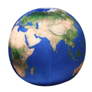 3D realistic Earth plush pillow toy with detailed map patterns for nursery education