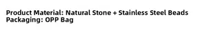 Detailed specifications of 18k gold plated natural stone and stainless steel bead bracelet