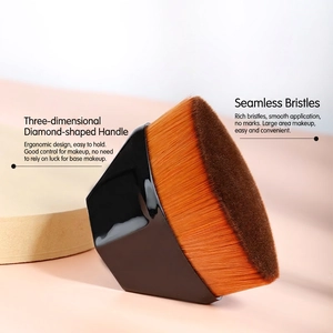 55 Hexagon Foundation Brush with high density synthetic bristles and ergonomic handle