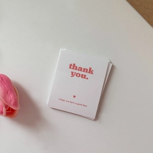 Minimalist white rectangular thank you stickers for gift packaging decoration