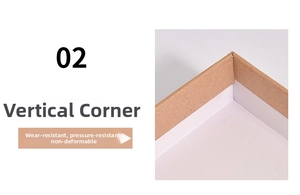 Detailed close-up of vertical corner structure of durable kraft paper jewelry box