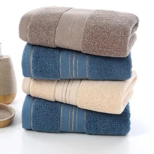 Cotton Face Towel Highly Absorbent Soft Hand Towels For Bathroom Decorative Border For Skin Care And Daily Cleansing