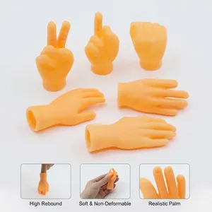 Realistic silicone finger puppets set for cat massage and play with high elasticity