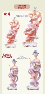 Traditional Chinese Dunhuang flying apsaras resin figurines in various sizes and poses