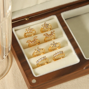 Luxury gold plated stainless steel hoop earrings set with sparkling zircon stones