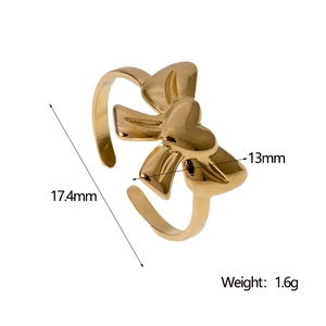 Detailed view showing bow ring dimensions of 13mm width and 17.4mm height