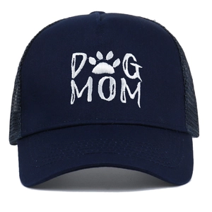 Casquette De Baseball Brodée Dog Mom Trucker Hat Respirant Protection Solaire Coton Réglable Chapeau Extérieur