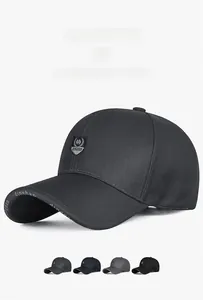 Selection of classic business flat caps for men in dark grey, navy, light grey and black