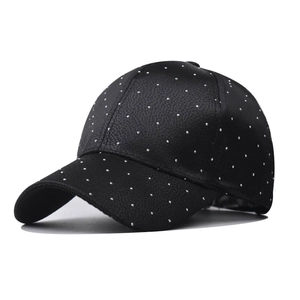 Women Rhinestone Baseball Cap Shiny Starry Sun Protection Adjustable Outdoor Punk Fashion Hat